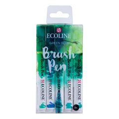 Στυλό ακουαρέλας Ecoline Brush Pen Green Blue | σετ 5 τεμαχίων