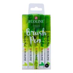 Στυλό ακουαρέλας Ecoline Brush Pen Green | σετ 5 τεμαχίων