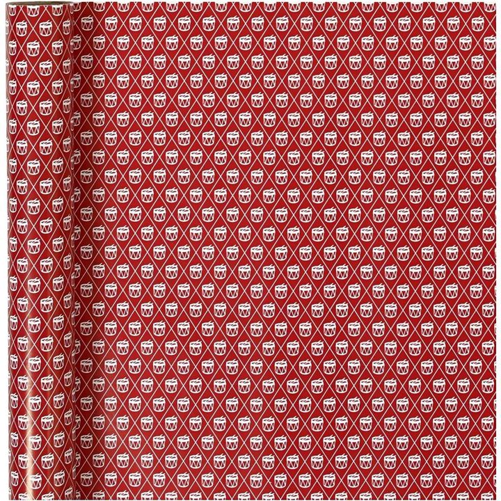 Χαρτί περιτυλίγματος | red white drum 70 cm x 4 m