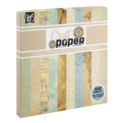 Χαρτί scrapbooking 20 x 20 cm  | μπεζ αποχρώσεις