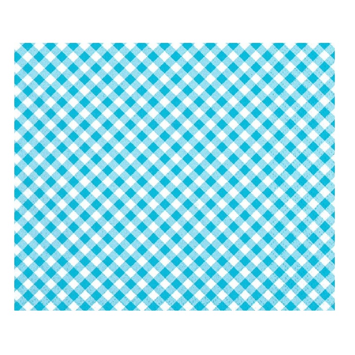 Χαρτοπετσέτες για ντεκουπάζ - γαλάζιοα και άσπρα τετραγωνάκια - 1 τεμ