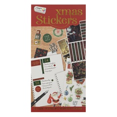 Χριστουγεννιάτικο βιβλίο αυτοκόλλητων | κόκκινο εξώφυλλο