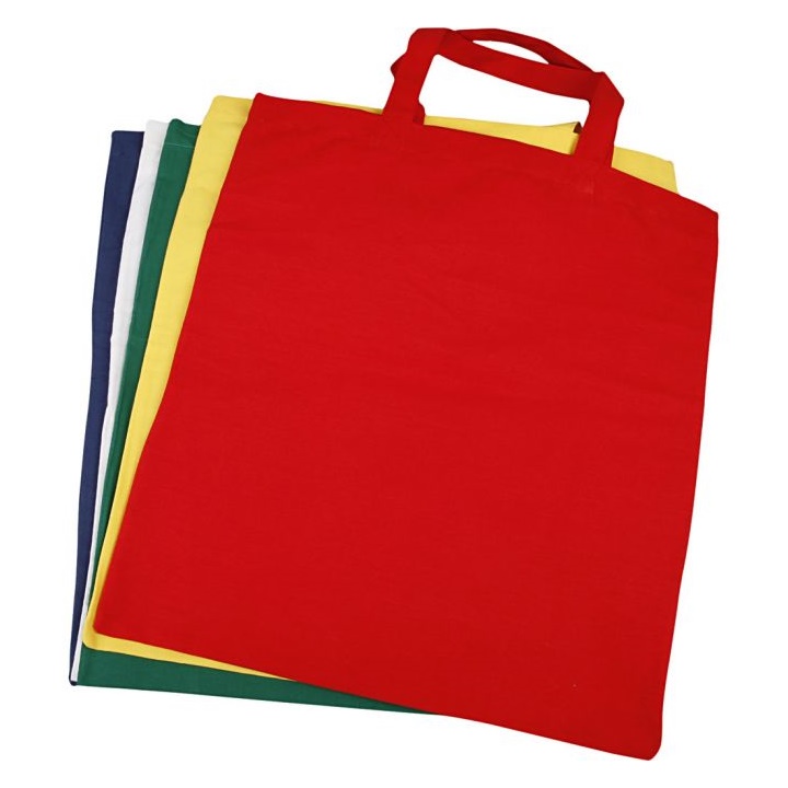 Χρωματιστή τσάντα  για ψώνια - 5 τεμάχια