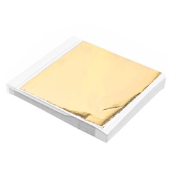 Χρυσό μεταλλικό φύλλο χρυσού για επιχρύσωση 14 x 13 cm 100 φύλλα